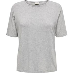 JDY dam mila S/S O-hals topp JRS T-shirt, Ljusgrå melange, S JDY dam mila S/S O-hals topp JRS T-shirt, Ljusgrå melange, S