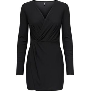 ONLY Onlsilja L/S Twist Dress JRS, svart, XS ONLY Onlsilja L/S Twist Dress JRS, svart, XS