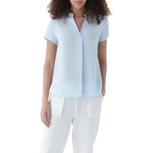 Caroll Kortärmad blus i 100% linne, Sky, 38 Caroll Kortärmad blus i 100% linne, Sky, 38