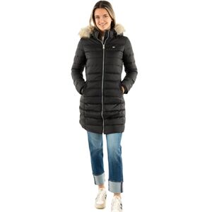 Tommy Jeans dam TJW väsentlig jacka med huva DW0DW18864 pufferrock, svart (svart), XL, svart (svart), XL Tommy Jeans dam TJW väsentlig jacka med huva DW0DW18864 pufferrock, svart (svart), XL, svart (svart), XL