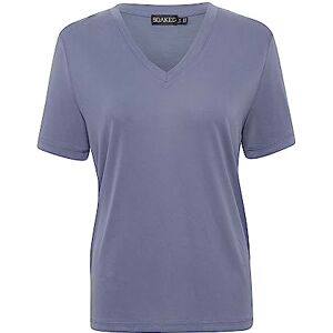Soaked in Luxury T-shirt kortärmad V-ringad casual passform tröja T-shirt, Coastal Fjord, XXL Soaked in Luxury T-shirt kortärmad V-ringad casual passform tröja T-shirt, Coastal Fjord, XXL