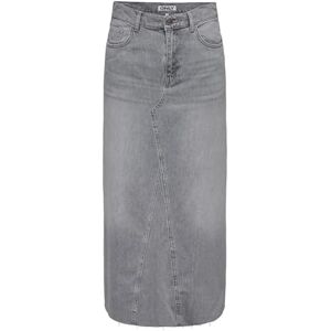 ONLY Onlolivia Hw Wide Rw kjol DNM SIK jeanskjol med hög midja och elastisk linning, Ljusgrå denim, S ONLY Onlolivia Hw Wide Rw kjol DNM SIK jeanskjol med hög midja och elastisk linning, Ljusgrå denim, S