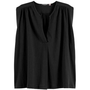 Scotch & Soda Drapey V-ringad T-shirt, Svart 001, XS Scotch & Soda Drapey V-ringad T-shirt, Svart 001, XS