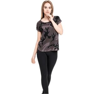 Urban Classics Dam Camo Back Shaped T-shirt, Mörk kamouflage, 5XL Urban Classics Dam Camo Back Shaped T-shirt, Mörk kamouflage, 5XL