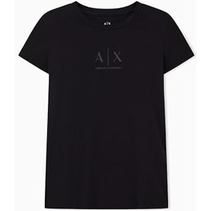 Giorgio Armani kvinnors kortärmad ton på ton logo t-shirt, svart, M, svart, M Giorgio Armani kvinnors kortärmad ton på ton logo t-shirt, svart, M, svart, M