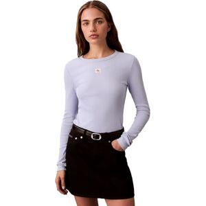 Calvin dam LS vävd etikett 2 x 2 ribbad crew top LV047E205G andra toppar, lila (Casual Blue), XS, Lila (Casual blå), XS Calvin dam LS vävd etikett 2 x 2 ribbad crew top LV047E205G andra toppar, lila (Casual Blue), XS, Lila (Casual blå), XS