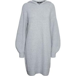 VERO MODA dam Vmdoffy huvtröja Ls Short Dress Ga Noos klänning, Ljusgrå melange, L VERO MODA dam Vmdoffy huvtröja Ls Short Dress Ga Noos klänning, Ljusgrå melange, L