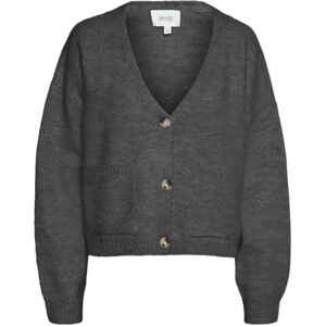 VERO MODA dam Vmgemma Ls V-hals stickad kofta VMA Noos tröja, Mörkgrå melange, S VERO MODA dam Vmgemma Ls V-hals stickad kofta VMA Noos tröja, Mörkgrå melange, S
