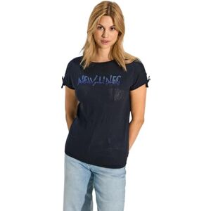 Cecil Dam-t-shirt med förbränningsmönster, Universal blå, S Cecil Dam-t-shirt med förbränningsmönster, Universal blå, S