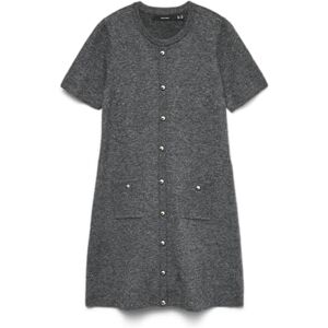 VERO MODA Vmjohanna Ss O-Neck Dress Exp, Medium grå melerad, XL VERO MODA Vmjohanna Ss O-Neck Dress Exp, Medium grå melerad, XL