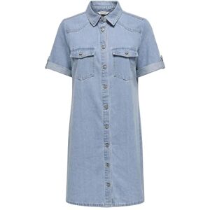 ONLY Onllisa S/S DNM Dress Gua Noos, Ljusblå denim, L ONLY Onllisa S/S DNM Dress Gua Noos, Ljusblå denim, L