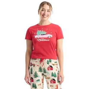 Little Blue House kortärmad t-shirt för kvinnor, pyjamas, god jul, X-Small, god Jul, XS Little Blue House kortärmad t-shirt för kvinnor, pyjamas, god jul, X-Small, god Jul, XS