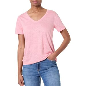 GANT REG LINEN V-hals SS t-shirt, Geranium rosa, XS GANT REG LINEN V-hals SS t-shirt, Geranium rosa, XS