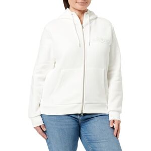 GANT REG Tonal Shield huvtröja med dragkedja, Äggskal, M GANT REG Tonal Shield huvtröja med dragkedja, Äggskal, M