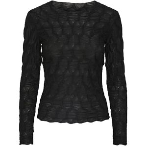 PIECES Bestseller A/S PCLOLA LS O-hals topp, svart, XS PIECES Bestseller A/S PCLOLA LS O-hals topp, svart, XS