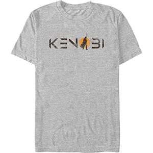 Star Wars Unisex Kenobi, enkel sol-logotyp, ekologisk kortärmad t-shirt, Melange grå, L Star Wars Unisex Kenobi, enkel sol-logotyp, ekologisk kortärmad t-shirt, Melange grå, L