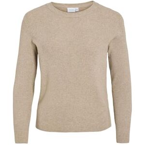 Vila Female stickad topp, långärmad, Naturlig blandning, XS Vila Female stickad topp, långärmad, Naturlig blandning, XS