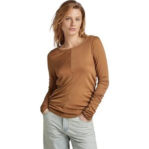 G-STAR RAW Gathered Slim Långärmad, Brun (Rostad kokosnöt D24516-d528-g289), XL G-STAR RAW Gathered Slim Långärmad, Brun (Rostad kokosnöt D24516-d528-g289), XL