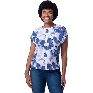 Lee Dam mjuk axel kortärmad t-shirt, Blå batik, L Lee Dam mjuk axel kortärmad t-shirt, Blå batik, L