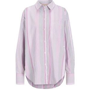 JACK & JONES Jxjamie Ls Relaxed Poplin Shirt WVN Noos, Fuchsia röd/ränder: multi, XS JACK & JONES Jxjamie Ls Relaxed Poplin Shirt WVN Noos, Fuchsia röd/ränder: multi, XS