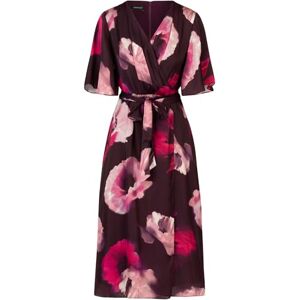 APART Fashion Dam midi satinklänning klänning, Plommon multicolor, 46 APART Fashion Dam midi satinklänning klänning, Plommon multicolor, 46