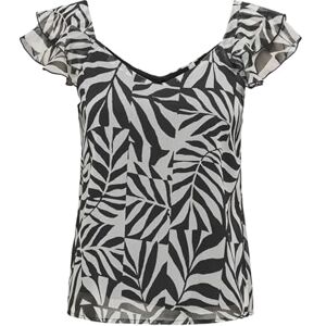 ONLY Onlasta Life Capsleeve V-hals topp WVN, svart, M ONLY Onlasta Life Capsleeve V-hals topp WVN, svart, M