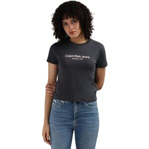 Calvin jeans dam institutuell grafisk REG TEE J20J224914, S/S t-shirt, svart, L, Svart (ebenholt), L Calvin jeans dam institutuell grafisk REG TEE J20J224914, S/S t-shirt, svart, L, Svart (ebenholt), L