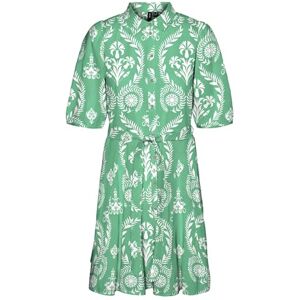 VERO MODA Kvinnlig skjortblusklänning VMDICTHE kort klänning, Katydid/Aop: hari Snow White, M VERO MODA Kvinnlig skjortblusklänning VMDICTHE kort klänning, Katydid/Aop: hari Snow White, M