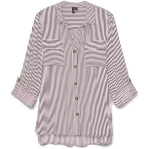 VERO MODA Dam Blus Vmbumpy L/S skjorta New Noos, Snövit/ränder: nostalgi ros, XXL VERO MODA Dam Blus Vmbumpy L/S skjorta New Noos, Snövit/ränder: nostalgi ros, XXL