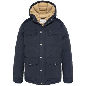 Schott NYC Schott bairon marinblå platta fickor parkas, Färg: blå, M Schott NYC Schott bairon marinblå platta fickor parkas, Färg: blå, M