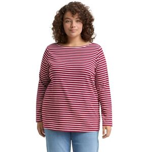 TOM TAILOR Plussize dam långärmad T-shirt, 40026 – Röd offwhite randig, 44 SE/L TOM TAILOR Plussize dam långärmad T-shirt, 40026 – Röd offwhite randig, 44 SE/L