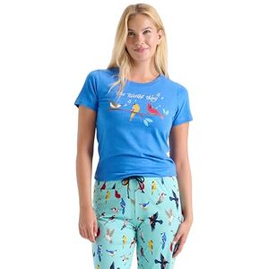 Little Blue House kortärmad t-shirt för kvinnor pyjamas topp pyjamas, De tweetest sakerna, L Little Blue House kortärmad t-shirt för kvinnor pyjamas topp pyjamas, De tweetest sakerna, L