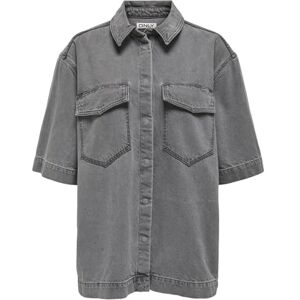 ONLY Onlsophie Oversize S/S DNM skjorta, Medium grå denim, L ONLY Onlsophie Oversize S/S DNM skjorta, Medium grå denim, L