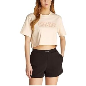 Calvin dam S/S T-shirt, Beige (brasiliansk sand), XS Calvin dam S/S T-shirt, Beige (brasiliansk sand), XS