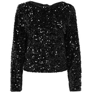 ONLY Endast för inomhusbruk L/S Sequin Bow Top JRS, svart, XS ONLY Endast för inomhusbruk L/S Sequin Bow Top JRS, svart, XS