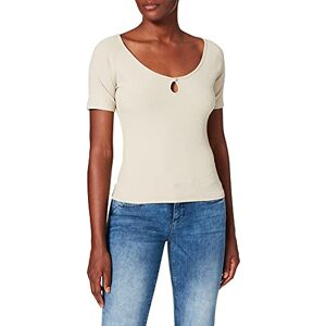 NA-KD Nyckelhål Jersey-topp för kvinnor, Ljus khaki, L NA-KD Nyckelhål Jersey-topp för kvinnor, Ljus khaki, L