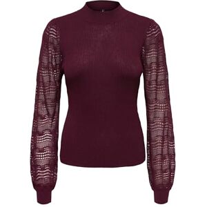 ONLY Highneck Knit Onlannelina LS-tröja med hög hals, Winetasting, S Dam, Winetasting, S ONLY Highneck Knit Onlannelina LS-tröja med hög hals, Winetasting, S Dam, Winetasting, S
