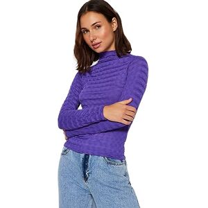 Trendyol damer raka långa ärmar smal blus, lila, XS Trendyol damer raka långa ärmar smal blus, lila, XS
