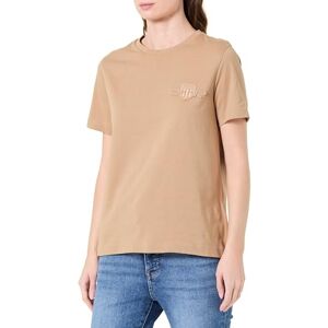 GANT REG Tonal Shield SS T-shirt, Beige, XS GANT REG Tonal Shield SS T-shirt, Beige, XS