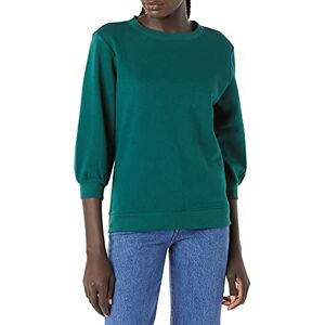 Amazon Essentials dam fransk frotté fleece ärm detalj rund hals tröja, mörkgrön, Large Amazon Essentials dam fransk frotté fleece ärm detalj rund hals tröja, mörkgrön, Large