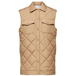 SELECTED FEMME Dam SLFTINNA lång quiltad väst B NOOS quiltad väst, tannin, 38 SELECTED FEMME Dam SLFTINNA lång quiltad väst B NOOS quiltad väst, tannin, 38