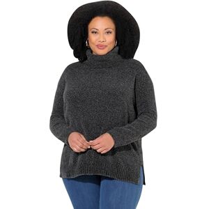 Ulla Popken Chenille jumper tröja för kvinnor, grafitgrå, 54/56 SE Ulla Popken Chenille jumper tröja för kvinnor, grafitgrå, 54/56 SE