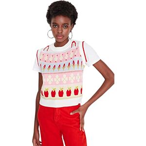 Trendyol Fruktmönstrad stickad tröja, Ecru, S, ecru, S Trendyol Fruktmönstrad stickad tröja, Ecru, S, ecru, S