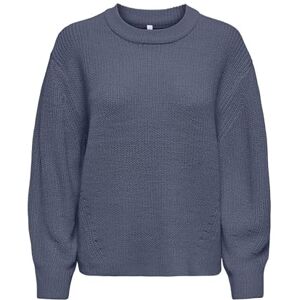ONLY Onlmilouz Ls Rib tröja KNT Nca, Vintage Indigo, XS ONLY Onlmilouz Ls Rib tröja KNT Nca, Vintage Indigo, XS