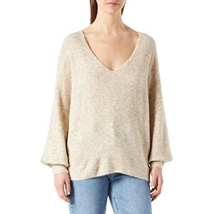 Cream & Co. Dam Crmerle V-ringad pullover cardigan tröja, Sand, M Cream & Co. Dam Crmerle V-ringad pullover cardigan tröja, Sand, M