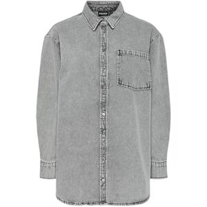 PIECES Pcmaisie Ls denimskjorta Noos Bc, Grå denim, XS PIECES Pcmaisie Ls denimskjorta Noos Bc, Grå denim, XS