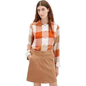 TOM TAILOR Damblus, 32422 – rouge orange check vävd, 40 TOM TAILOR Damblus, 32422 – rouge orange check vävd, 40