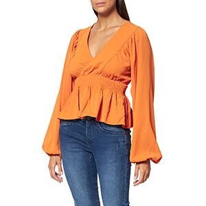 NA-KD Smockad midja, blus, dam, Orange, 44 SE NA-KD Smockad midja, blus, dam, Orange, 44 SE