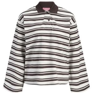 JJXX JACK & JONES Jxvilma Ls Stripe Polo JRS, Försegling brun, XS JJXX JACK & JONES Jxvilma Ls Stripe Polo JRS, Försegling brun, XS