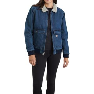 Carhartt Vinterjacka för kvinnor, avslappnad passform, denim, sherpa-fodrad, strand, XS Carhartt Vinterjacka för kvinnor, avslappnad passform, denim, sherpa-fodrad, strand, XS